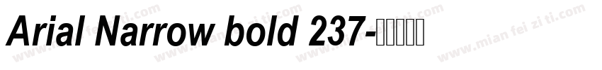 Arial Narrow bold 237字体转换